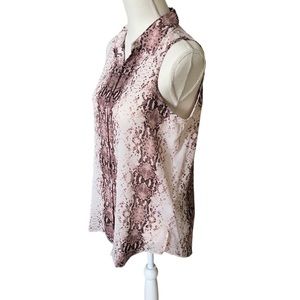 Rachel Zoe Sleeveless Snake Print Blouse, size small